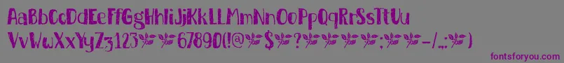 Шрифт DkBuckthorn – фиолетовые шрифты на сером фоне