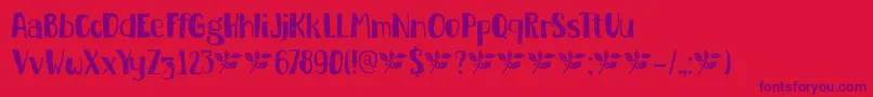 DkBuckthorn Font – Purple Fonts on Red Background