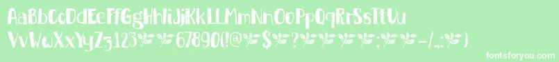 DkBuckthorn Font – White Fonts on Green Background