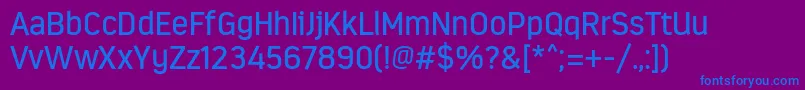 EstandarRegular Font – Blue Fonts on Purple Background