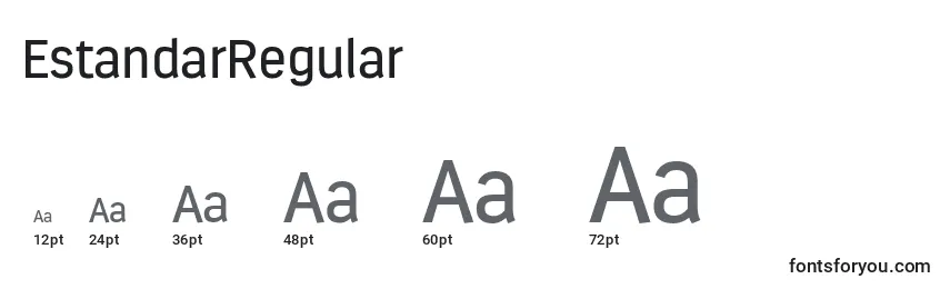 EstandarRegular Font Sizes