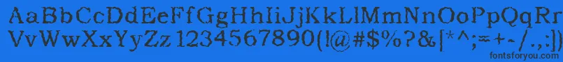 AddictedToType Font – Black Fonts on Blue Background