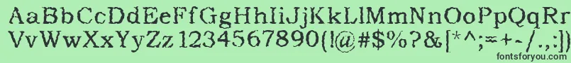 Шрифт AddictedToType – чёрные шрифты на зелёном фоне