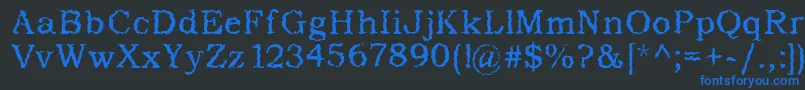 AddictedToType Font – Blue Fonts on Black Background