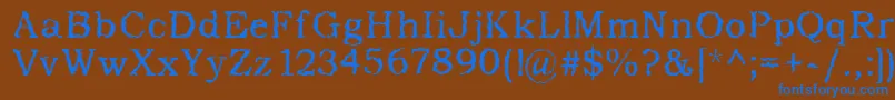 AddictedToType Font – Blue Fonts on Brown Background