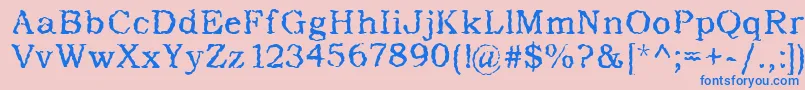 AddictedToType Font – Blue Fonts on Pink Background