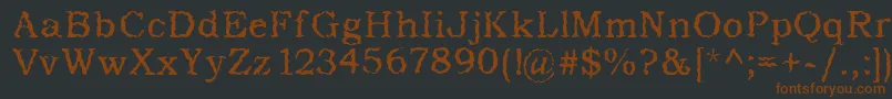 AddictedToType Font – Brown Fonts on Black Background