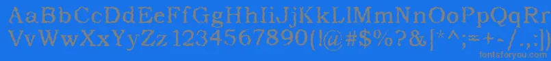 AddictedToType Font – Gray Fonts on Blue Background