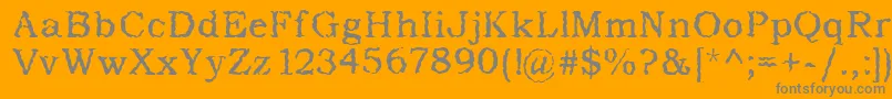 フォントAddictedToType – オレンジの背景に灰色の文字