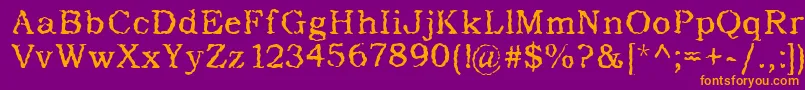 AddictedToType Font – Orange Fonts on Purple Background