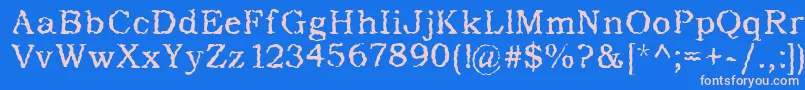 AddictedToType Font – Pink Fonts on Blue Background