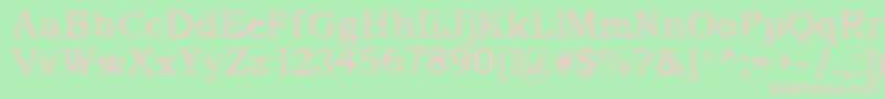 AddictedToType Font – Pink Fonts on Green Background