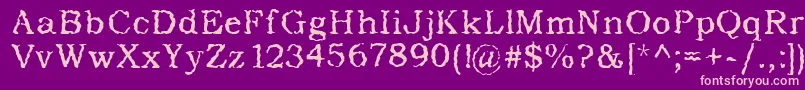 AddictedToType Font – Pink Fonts on Purple Background
