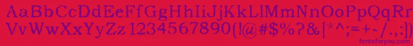 AddictedToType Font – Purple Fonts on Red Background