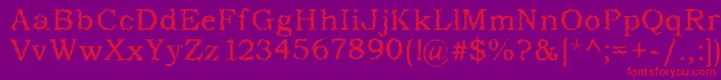 AddictedToType Font – Red Fonts on Purple Background