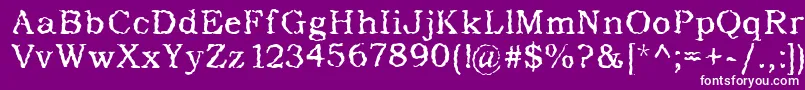 AddictedToType Font – White Fonts on Purple Background
