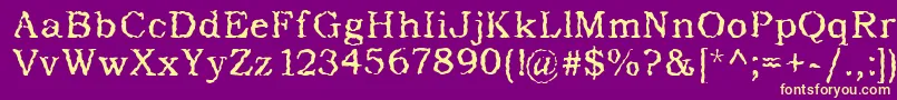 AddictedToType Font – Yellow Fonts on Purple Background