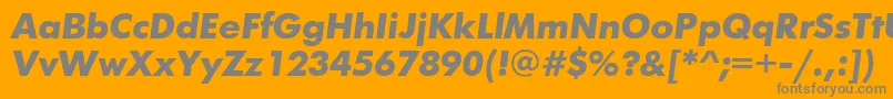 FuturiscttBolditalic Font – Gray Fonts on Orange Background