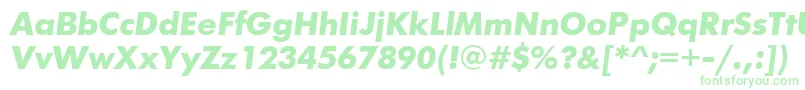 FuturiscttBolditalic Font – Green Fonts on White Background