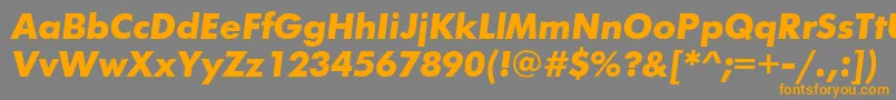 FuturiscttBolditalic Font – Orange Fonts on Gray Background