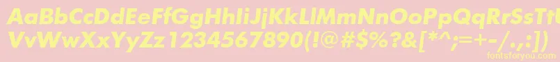 FuturiscttBolditalic Font – Yellow Fonts on Pink Background