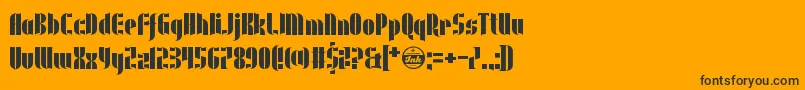 UnderwearProtest Font – Black Fonts on Orange Background