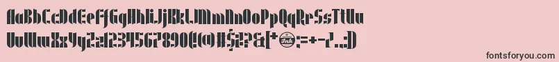 フォントUnderwearProtest – ピンクの背景に黒い文字