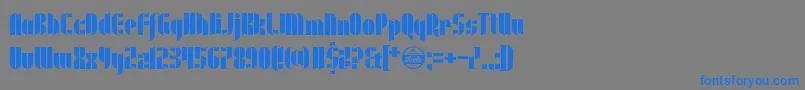 UnderwearProtest Font – Blue Fonts on Gray Background