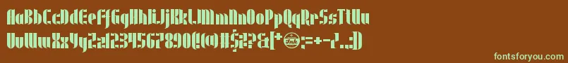 UnderwearProtest Font – Green Fonts on Brown Background