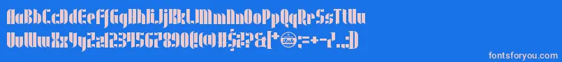 UnderwearProtest Font – Pink Fonts on Blue Background