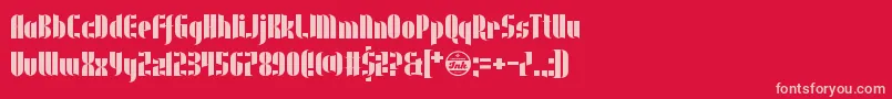 フォントUnderwearProtest – 赤い背景にピンクのフォント