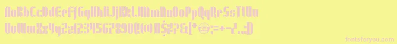 UnderwearProtest Font – Pink Fonts on Yellow Background