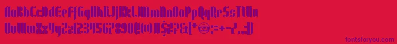 UnderwearProtest Font – Purple Fonts on Red Background