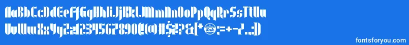 UnderwearProtest Font – White Fonts on Blue Background