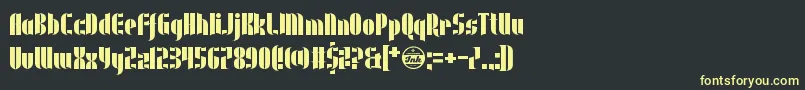 Шрифт UnderwearProtest – жёлтые шрифты на чёрном фоне