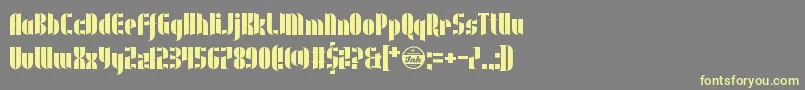 UnderwearProtest Font – Yellow Fonts on Gray Background