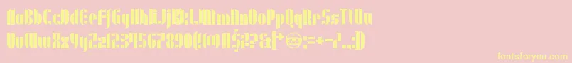 UnderwearProtest Font – Yellow Fonts on Pink Background