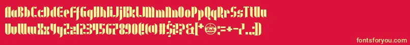 UnderwearProtest Font – Yellow Fonts on Red Background