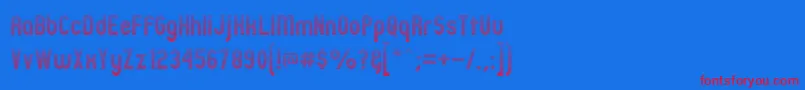 Zillahmodernline Font – Red Fonts on Blue Background