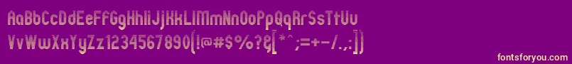 Czcionka Zillahmodernline – żółte czcionki na fioletowym tle