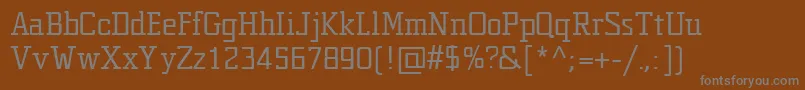フォントEstructura – 茶色の背景に灰色の文字