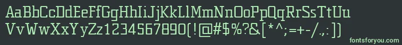 Шрифт Estructura – зелёные шрифты на чёрном фоне
