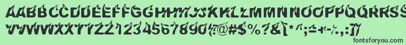 Pyromaani Font – Black Fonts on Green Background