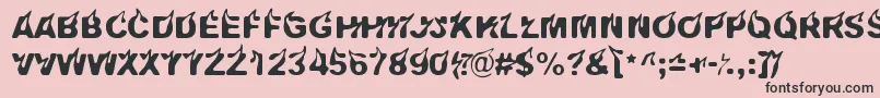 Pyromaani Font – Black Fonts on Pink Background
