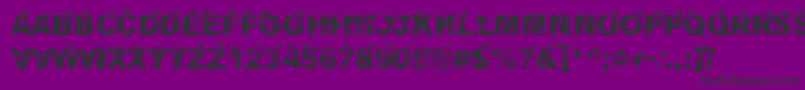 フォントPyromaani – 紫の背景に黒い文字