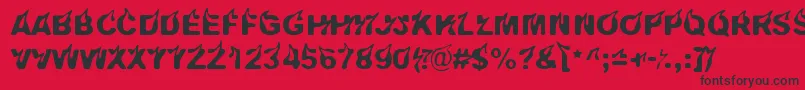 Pyromaani Font – Black Fonts on Red Background