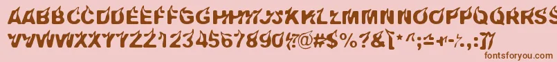 Pyromaani Font – Brown Fonts on Pink Background