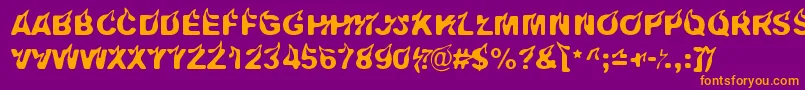 Pyromaani Font – Orange Fonts on Purple Background