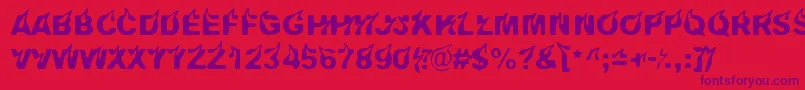 Pyromaani Font – Purple Fonts on Red Background