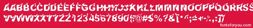 Pyromaani Font – White Fonts on Red Background